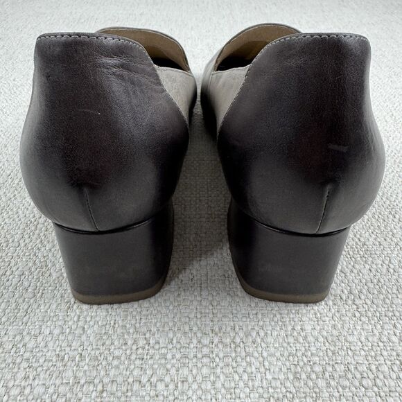 Dansko Preston Loafers Womens 40 US 9.5 - 10 Block Heels Grey Leather Comfort - Picture 4 of 13